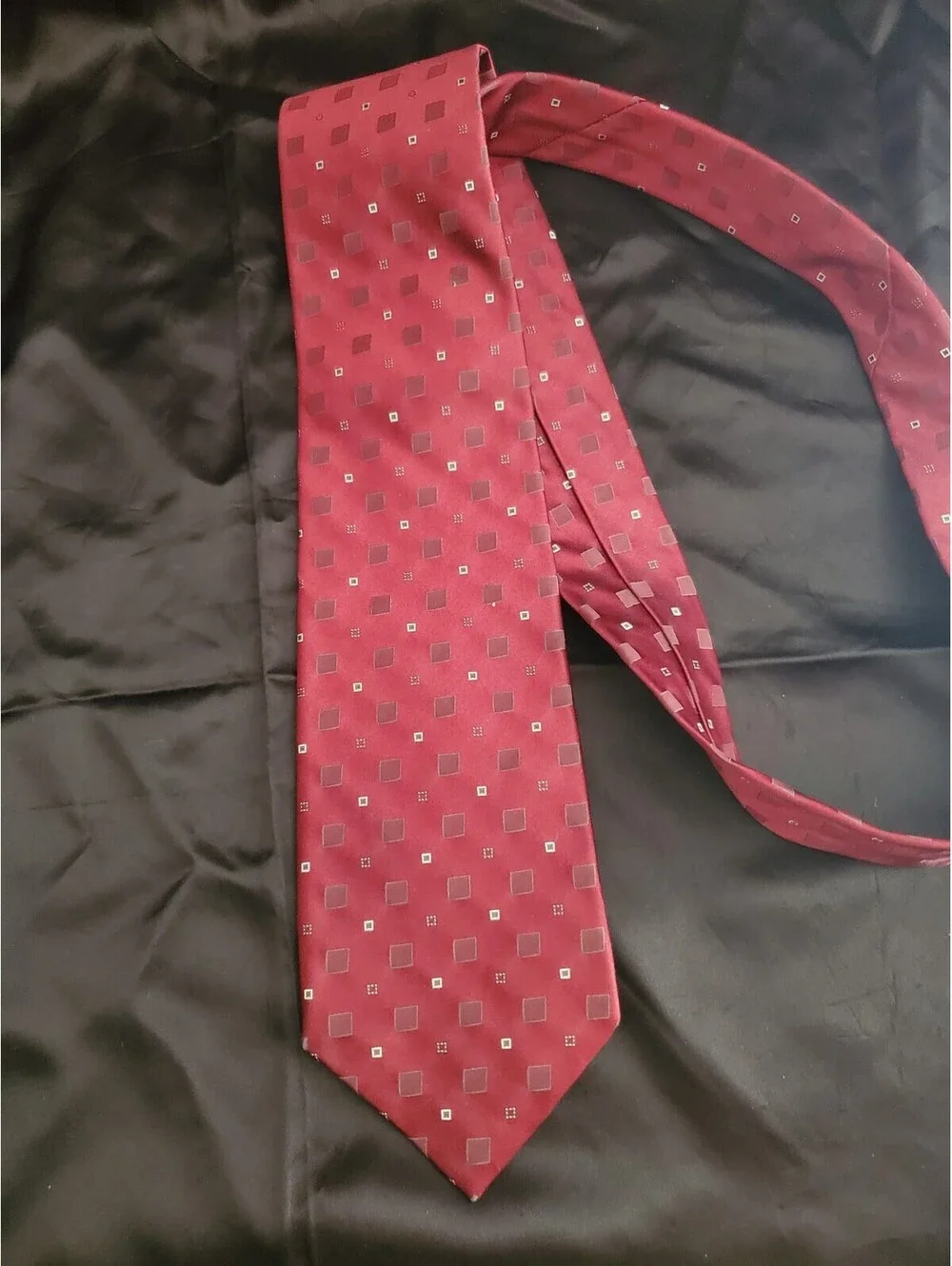 DKNY Red Squares Tie